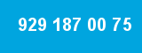 929 187 00 75 929 187 00 75